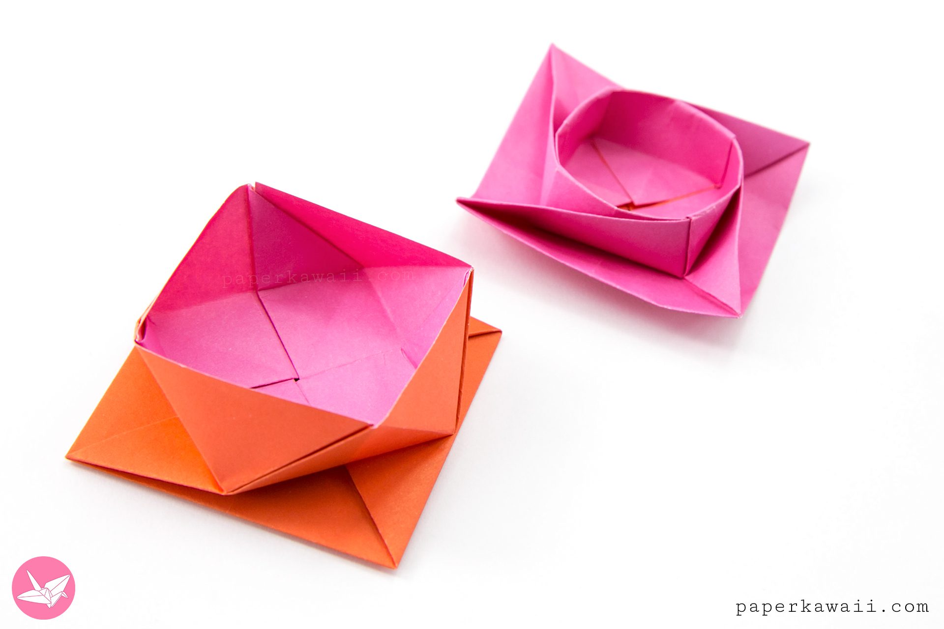 Origami Square Twist Box Paper Kawaii 04