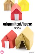 Origami Tent Tutorial Paper Kawaii Pin 118x180