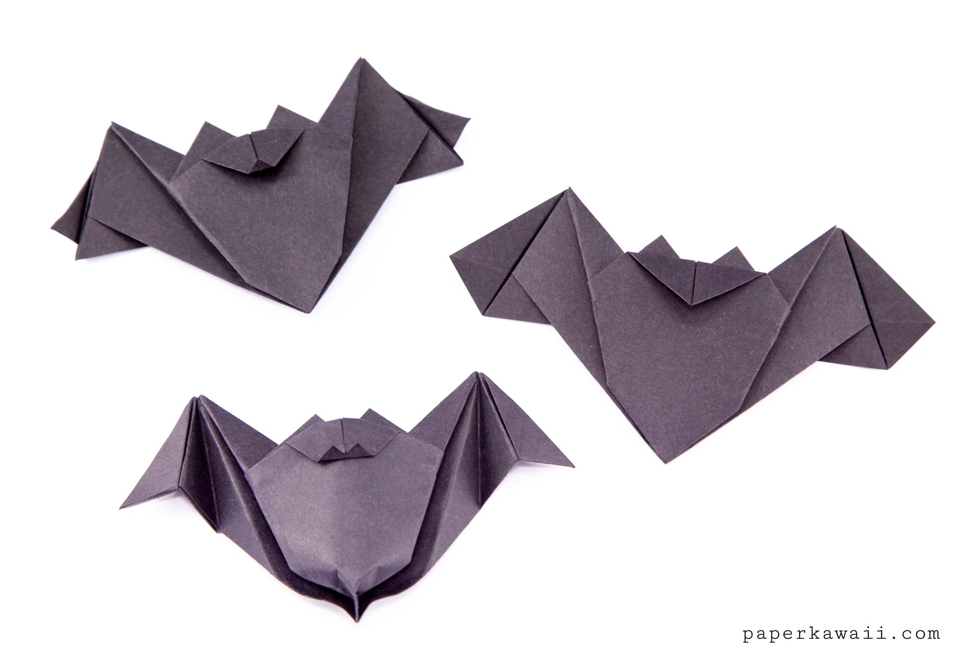 Origami Bat Tutorial Paper Kawaii 01