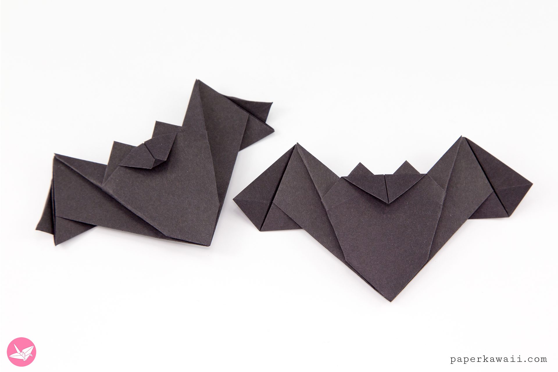 Origami Bat Tutorial Paper Kawaii 02