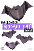Origami Bat Tutorial Paper Kawaii Pin 120x180