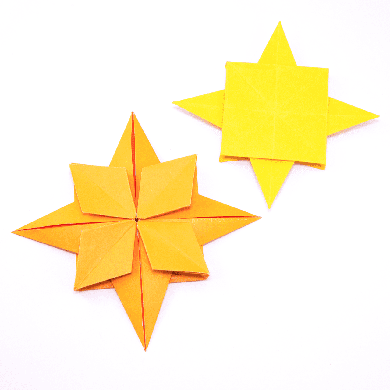 Origami Compass Rose Star Tutorial Paper Kawaii 02