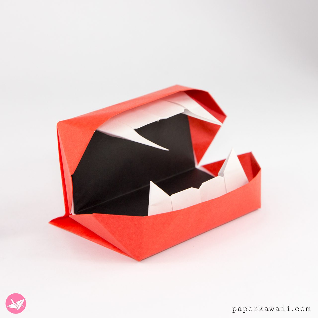 Origami Vampire Mouth Tutorial Paper Kawaii 02