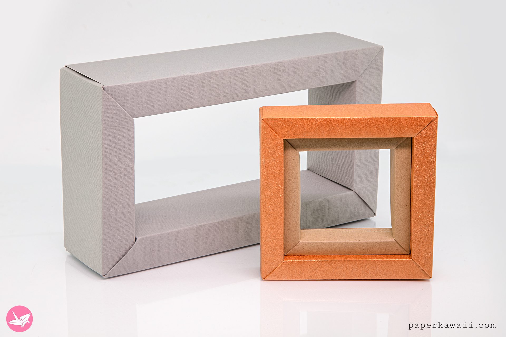 Modular Origami Frame Rectangular Paper Kawaii 02