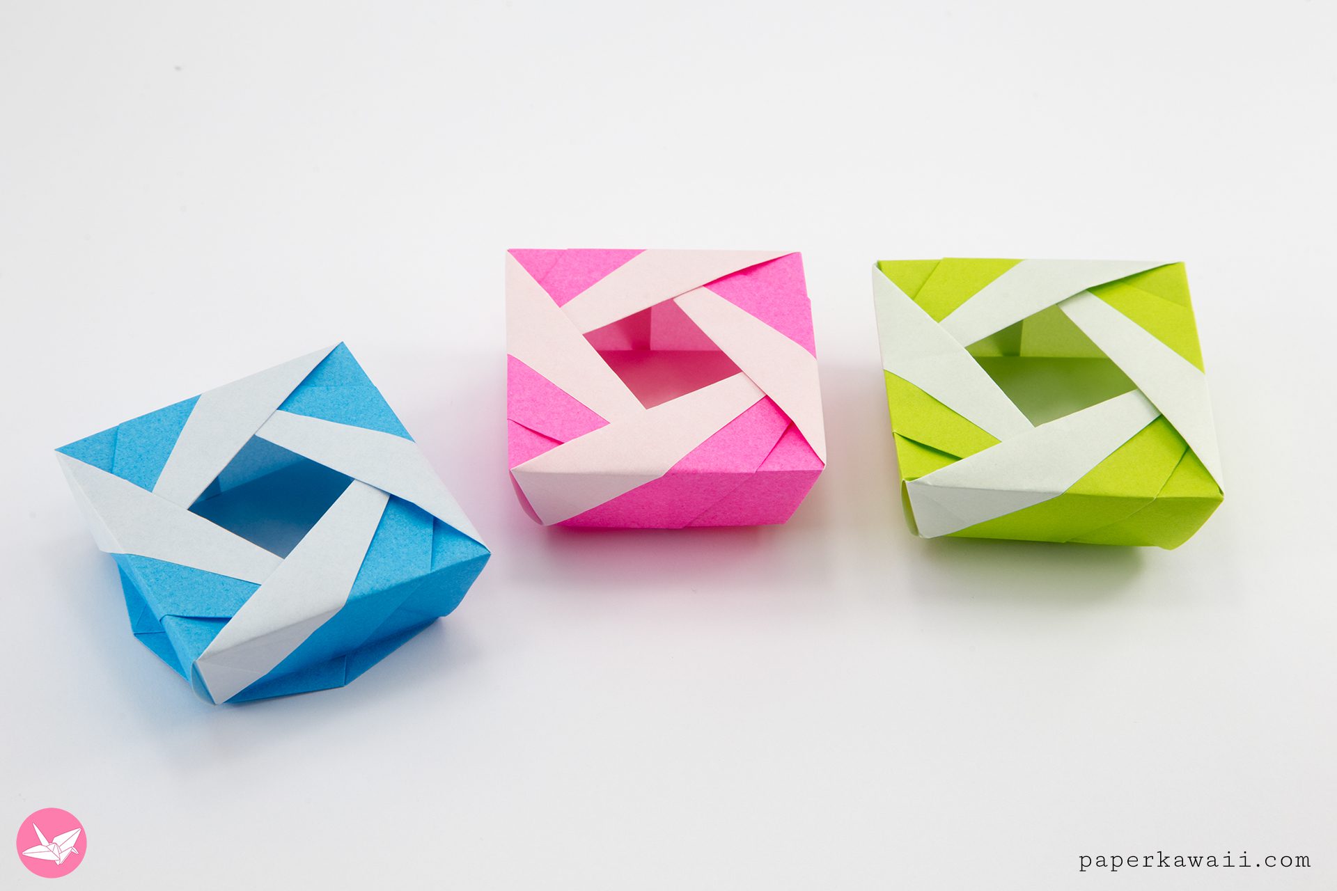 Origami Lady Box Paper Kawaii 02