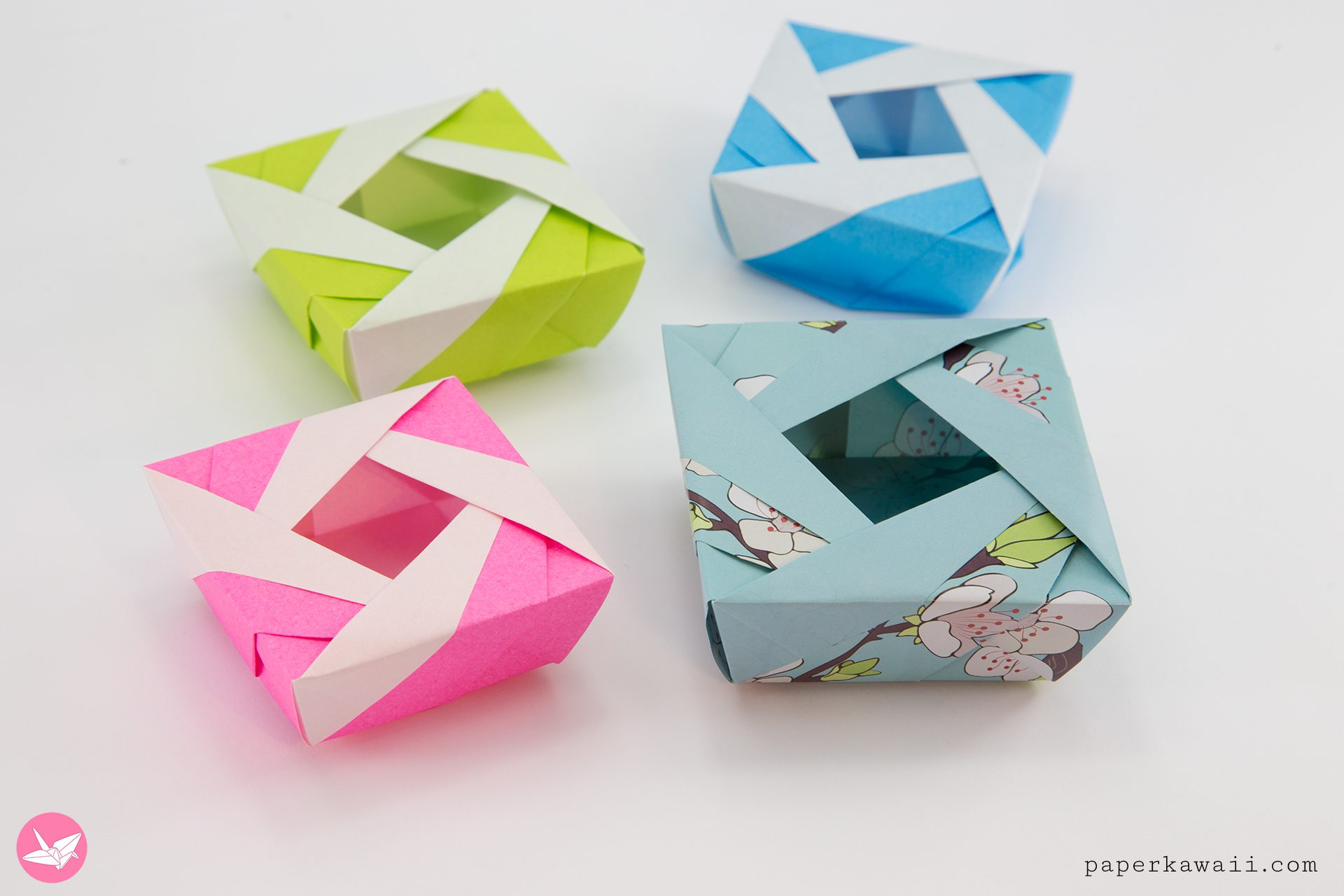 Origami Lady Box Tutorial Paper Kawaii 04