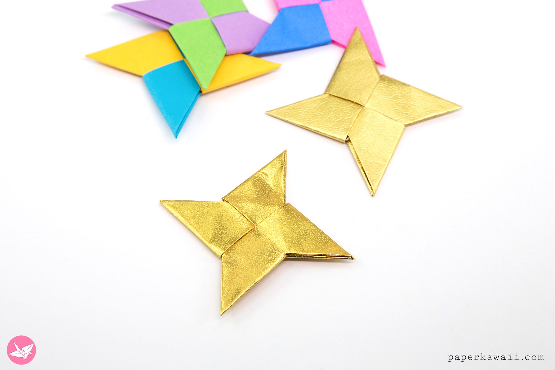 Easy Origami Ninja Star Tutorial - Paper Kawaii