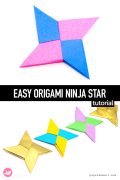 Origami Ninja Star Shuriken Paper Kawaii Pin 120x180