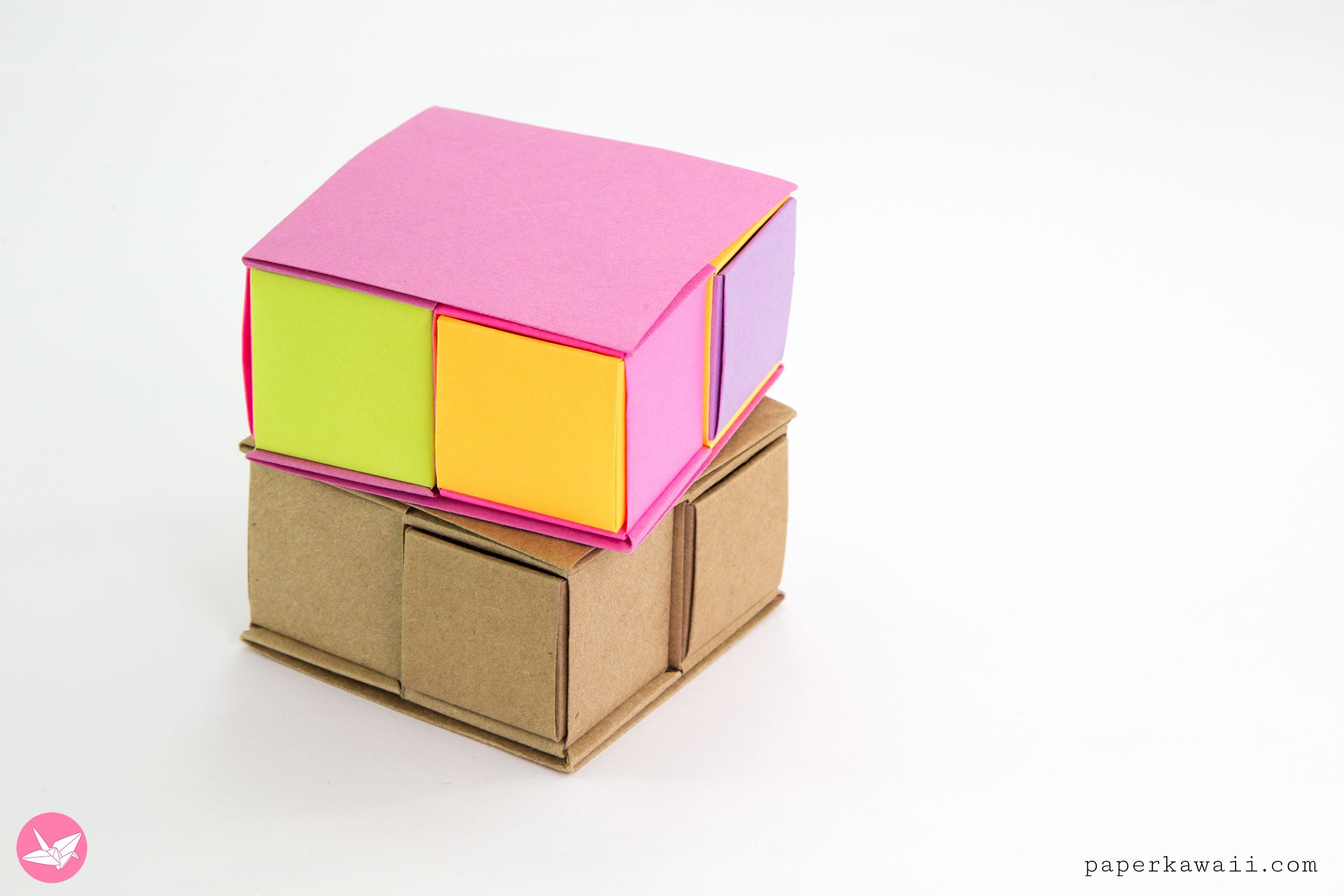 Origami Secret Drawer Box Paper Kawaii 03