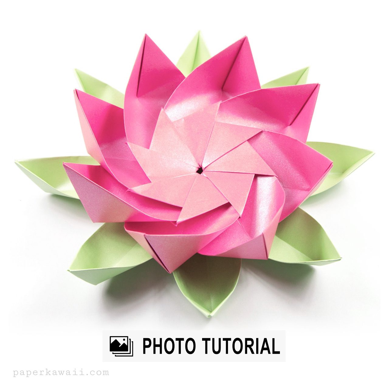 How To Make An Origami Lotus Flower - Folding Instructions - Origami Guide