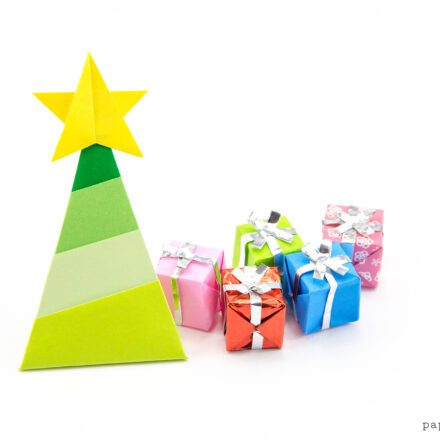Easy Origami Christmas Tree Paper Kawaii 02