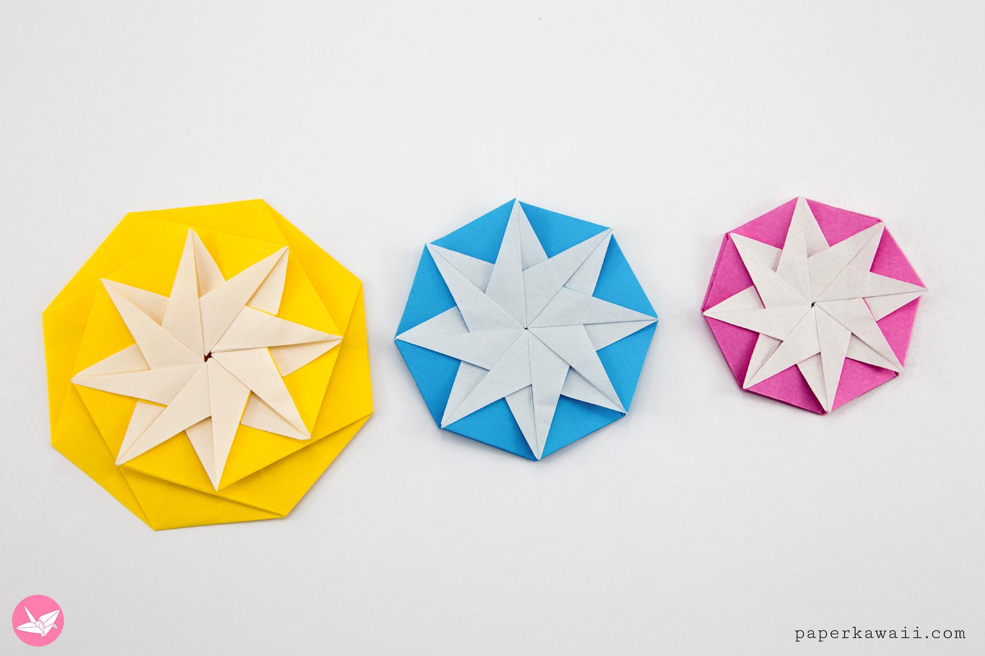 Origami 8 Point Star Tato Variation Tutorial Paper Kawaii 01