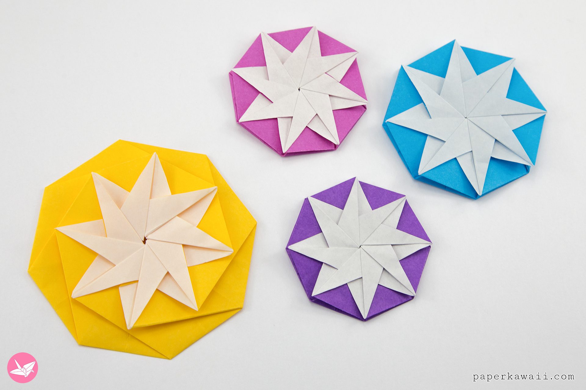 Origami 8 Point Star Tato Variation Tutorial Paper Kawaii 03