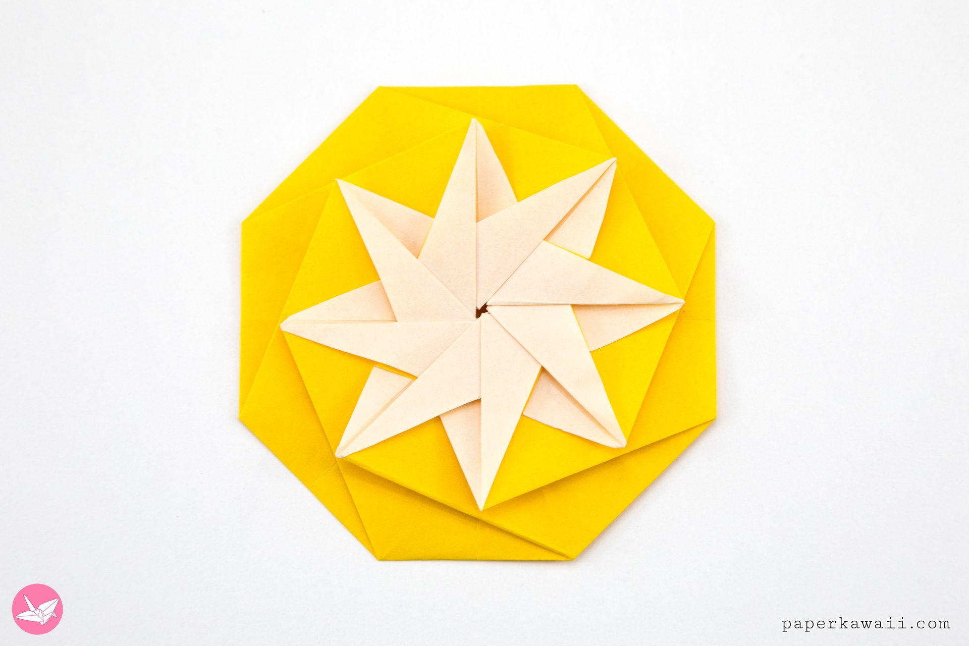 Origami 8 Point Star Tato Variation Tutorial Paper Kawaii 04