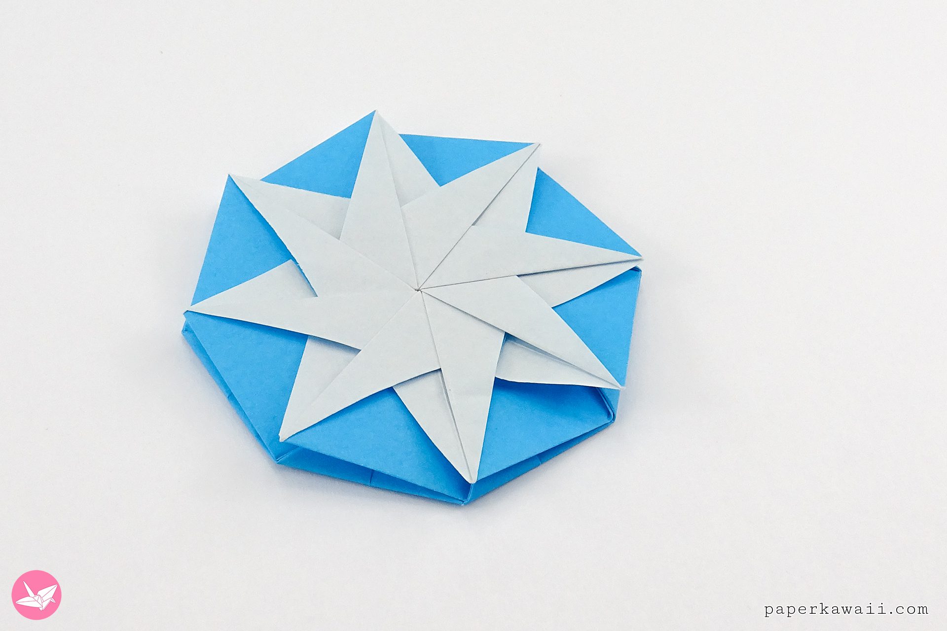 Origami 8 Point Star Tato Variation Tutorial Paper Kawaii 05