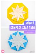 Origami Compass Star Tato Variation Tutorial Paper Kawaii 01 120x180