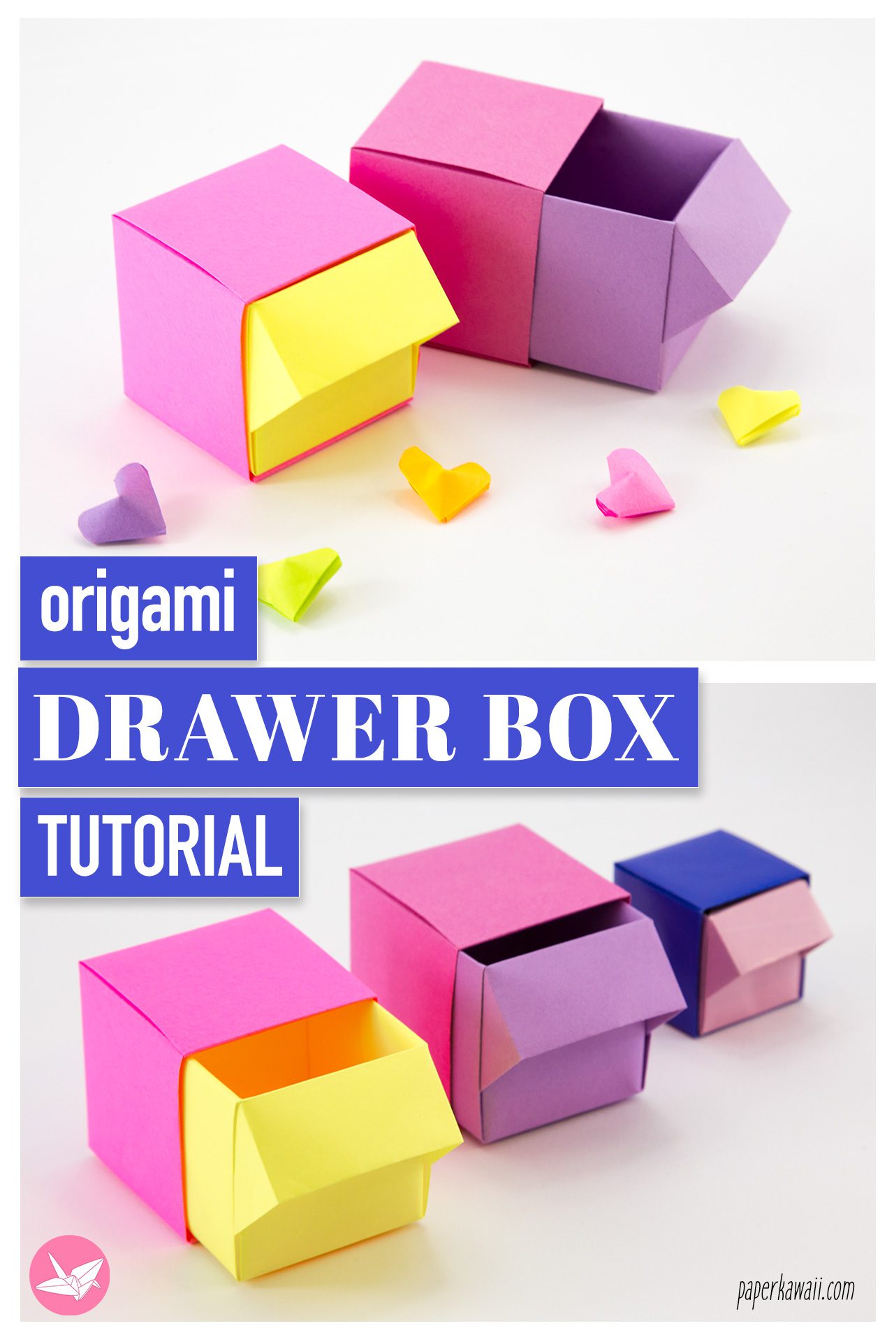 Useful Origami Drawer Box Tutorial Paper Kawaii