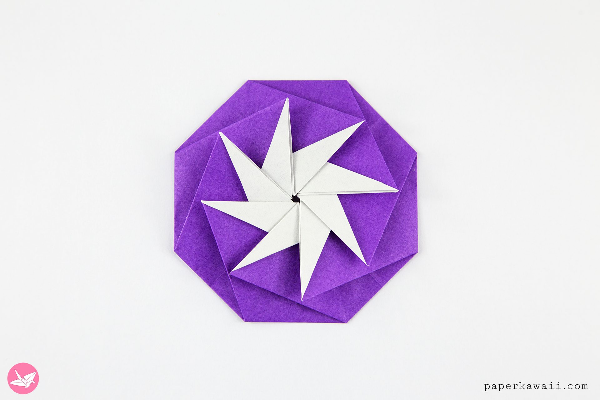Origami Octagonal Tato Tutorial Paper Kawaii 01