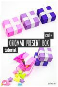 Origami Present Box Tutorial Paper Kawaii Pin 120x180