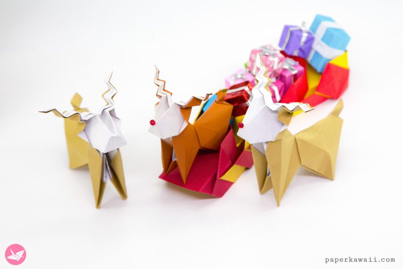 Origami Reindeer Tutorial Paper Kawaii 02 800x533