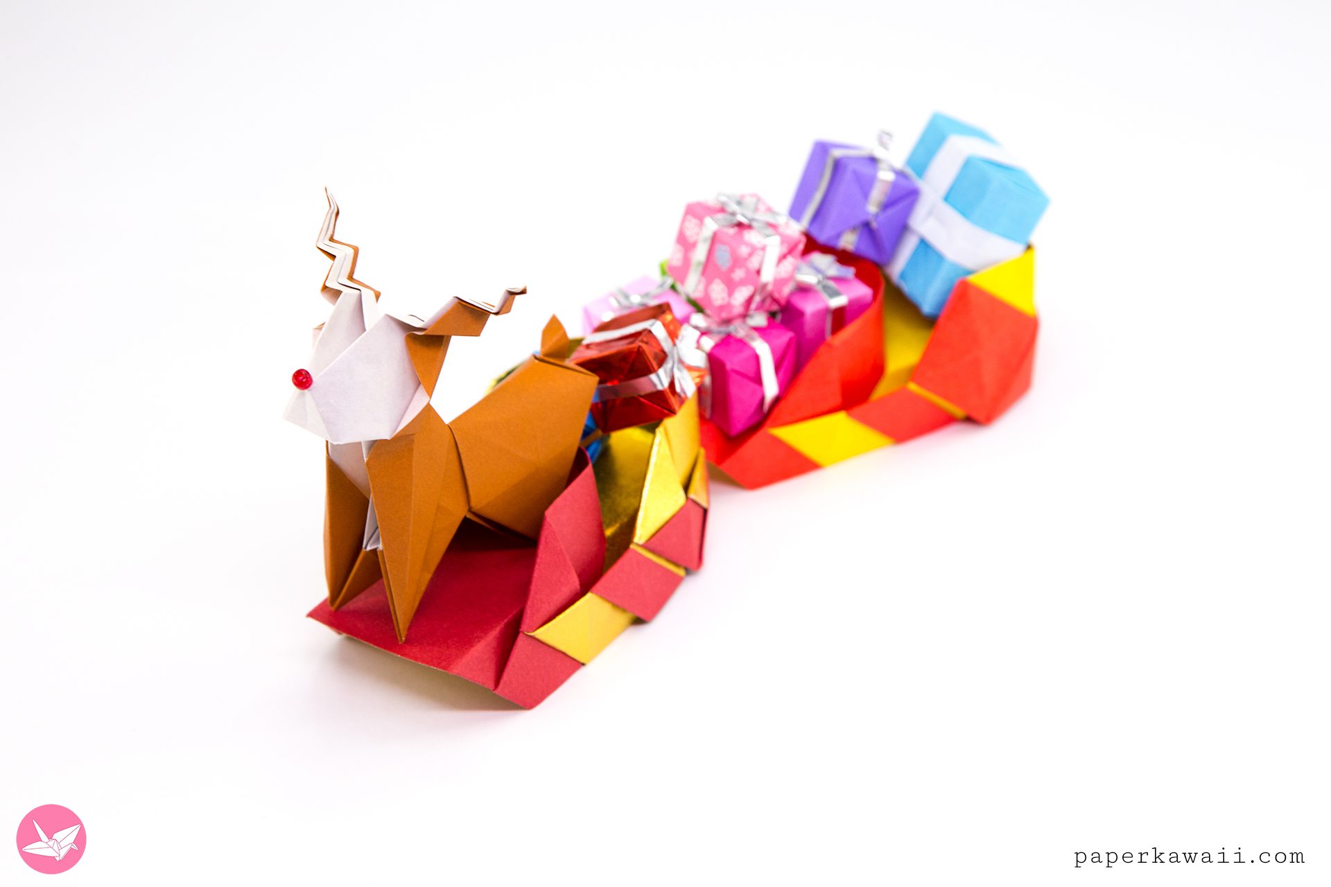 Origami Reindeer Tutorial Paper Kawaii 03