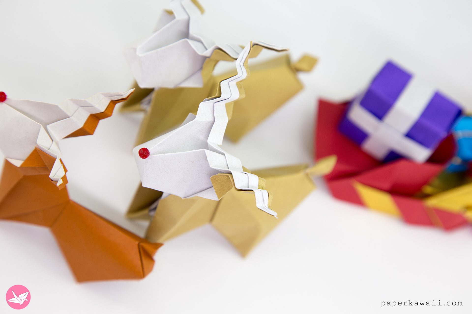 Origami Reindeer Tutorial Paper Kawaii 05