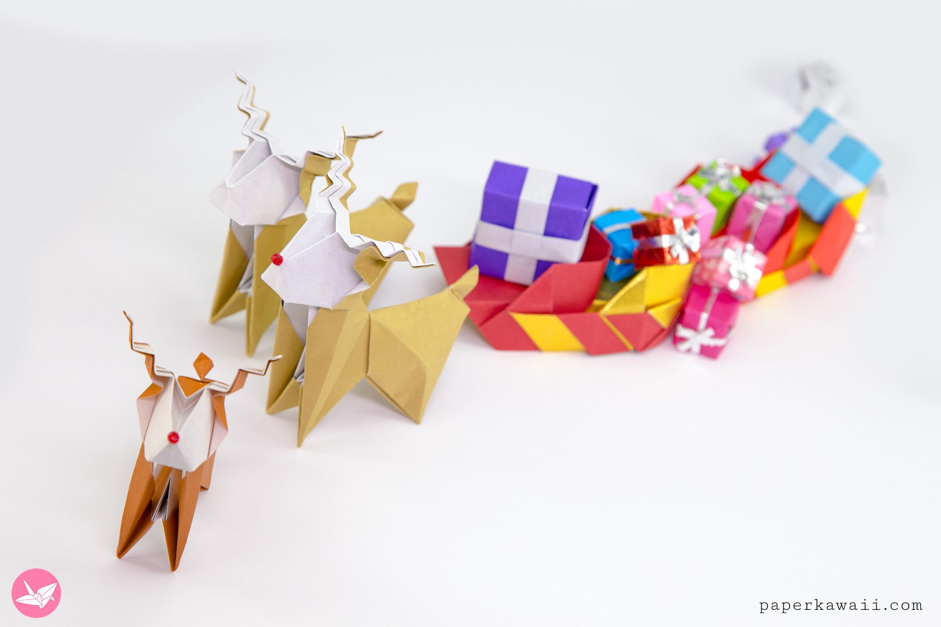 Origami Reindeer Tutorial Paper Kawaii 10