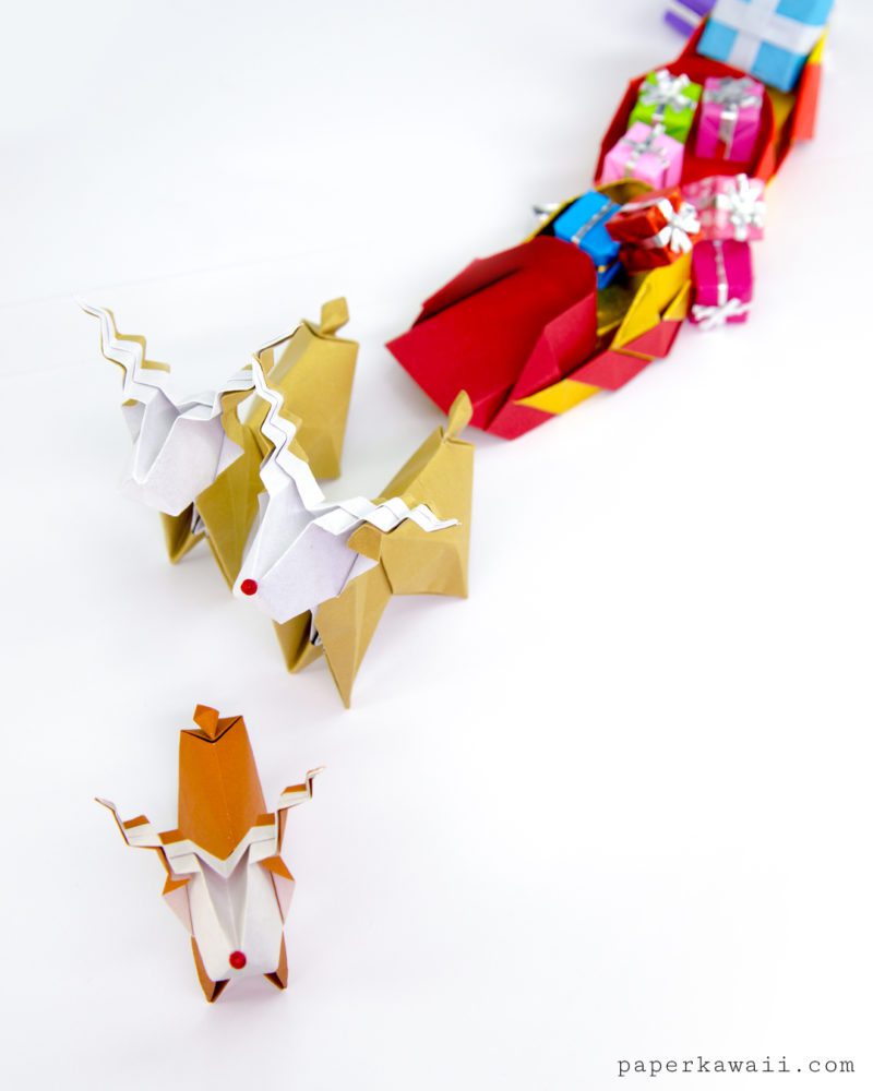 Origami Reindeer Tutorial Paper Kawaii 11