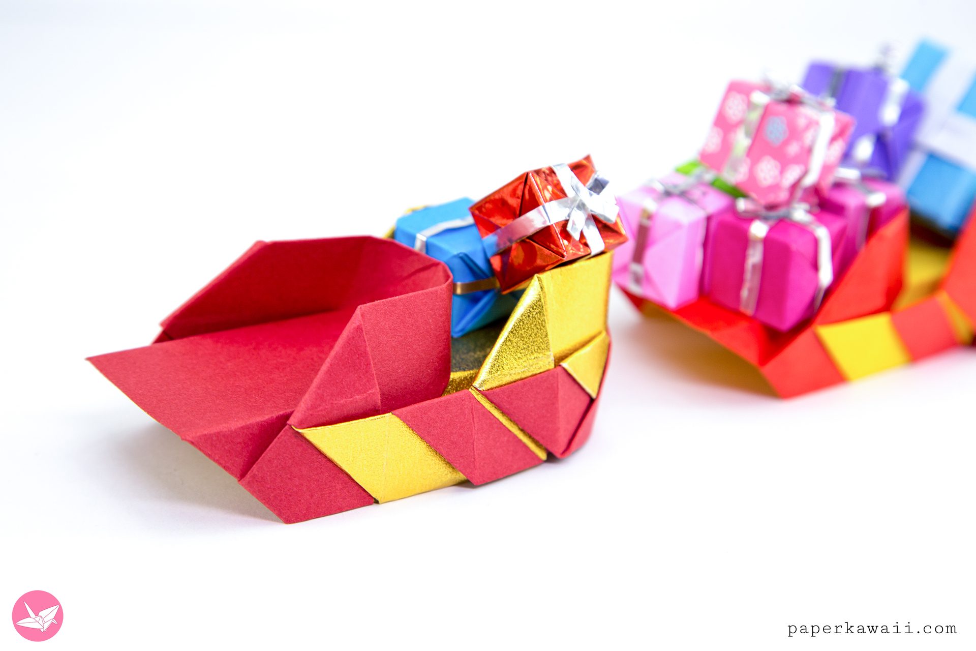 Origami Santas Sleigh