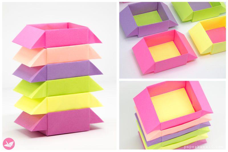 Origami Stackbox Tutorial Paper Kawaii 05