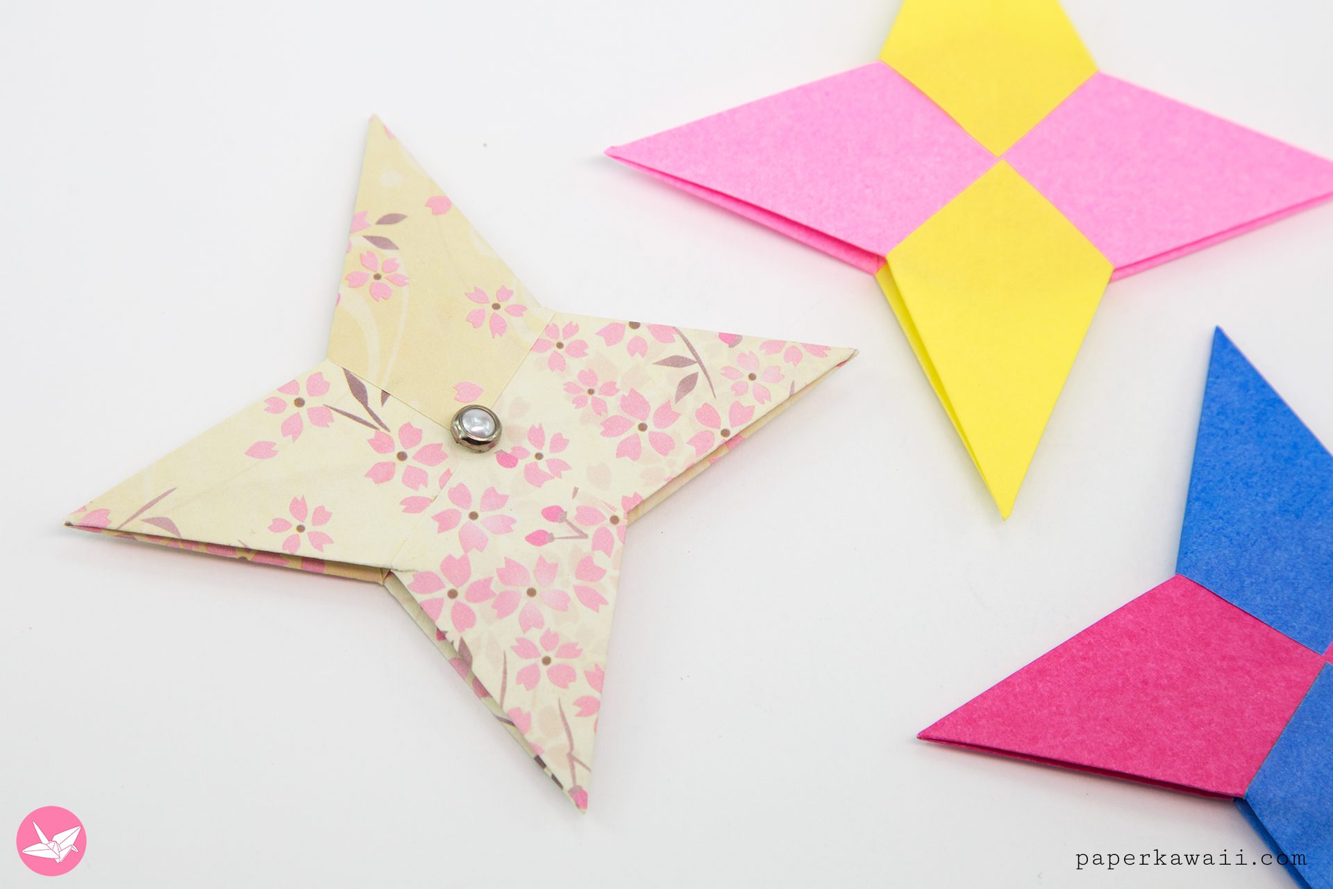 Symetrical Shuriken Origami Star Paper Kawaii 02