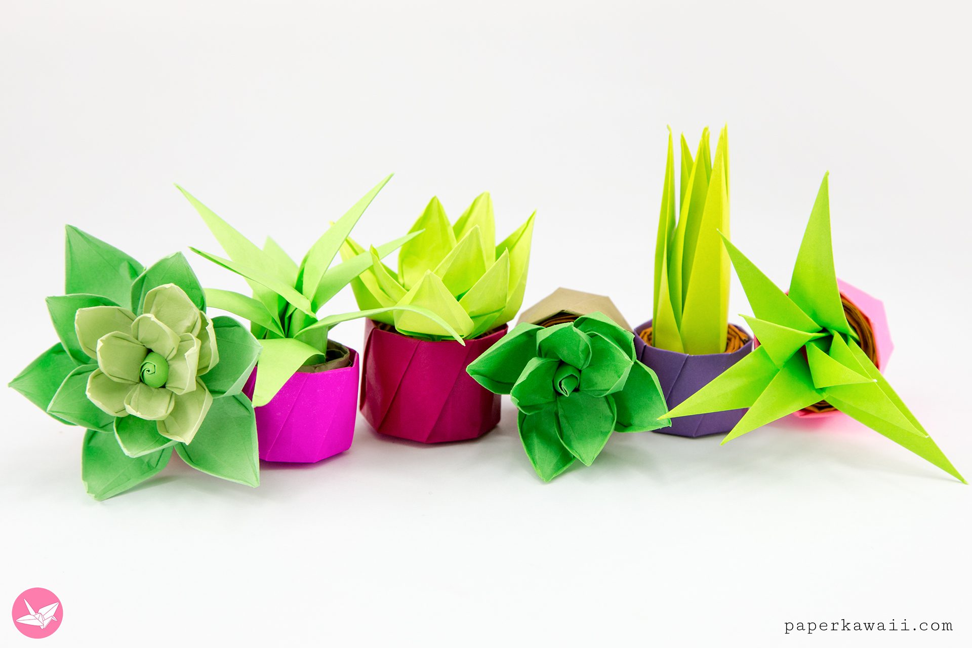 Mini Origami Succulent Plants