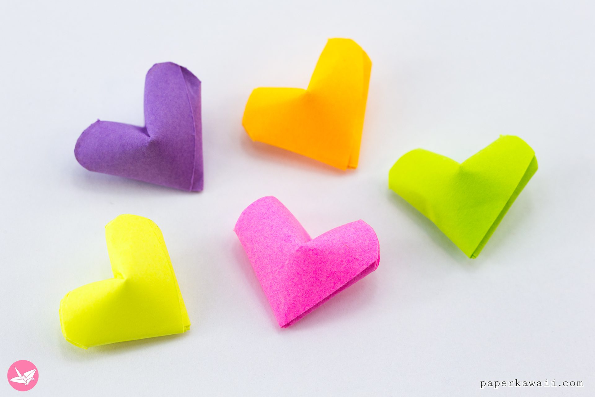 Mini Origami Lucky Hearts Tutorial - Paper Kawaii