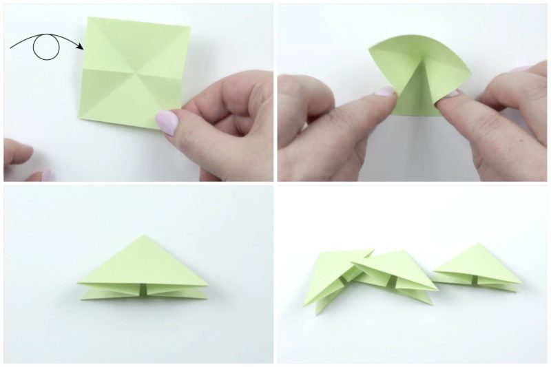 Easy Origami Christmas Tree Photo Tutorial Step By Step