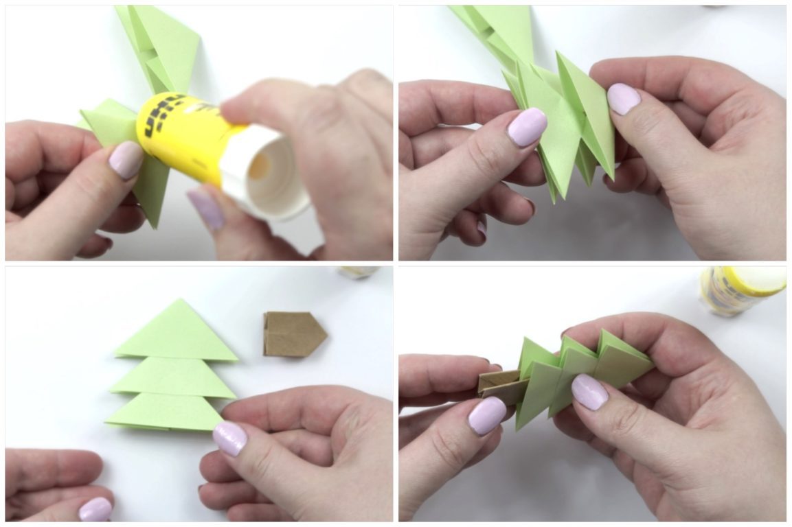Easy Origami Christmas Tree Photo Tutorial Step By Step