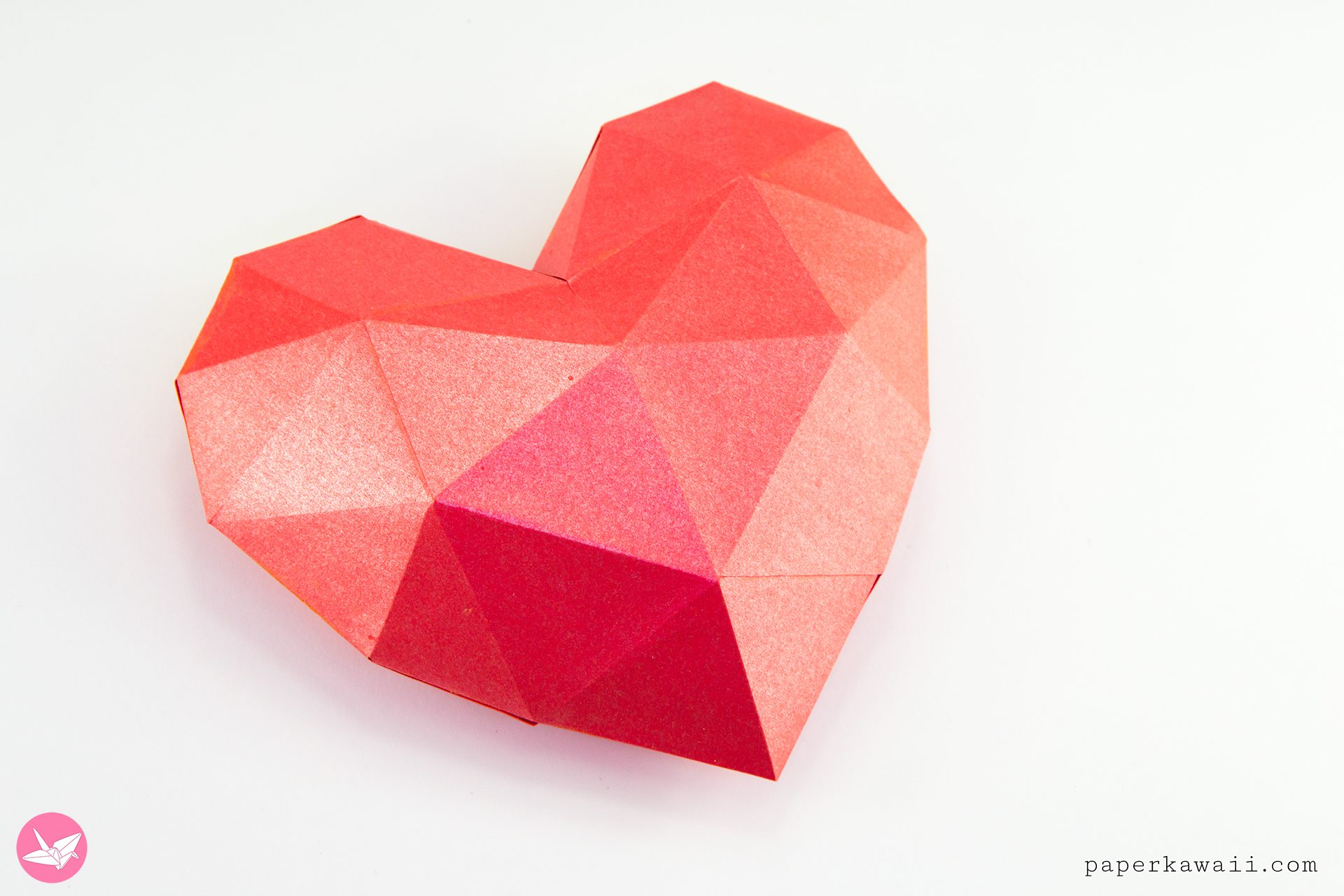 3d Paper Heart Tutorial Template Paper Kawaii