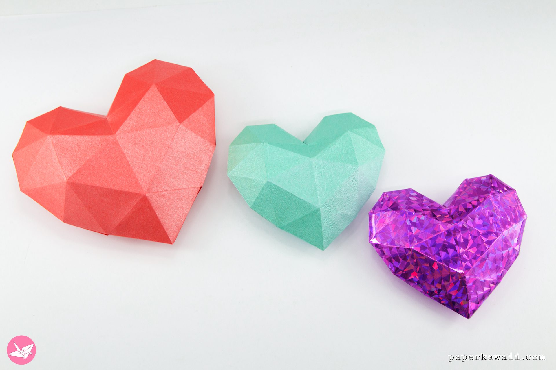 Valentines 3d Heart Diy Paper Kawaii 02