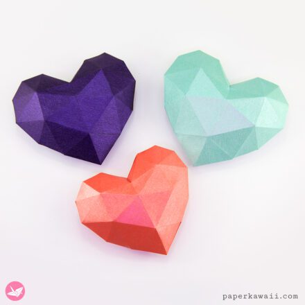Valentines 3d Heart Diy Paper Kawaii 12