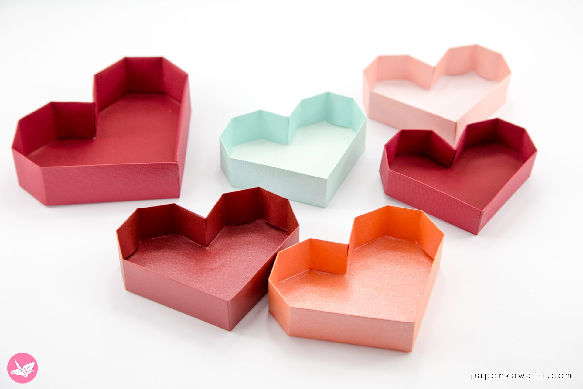 Valentines Heart Box Diy Paper Kawaii 03
