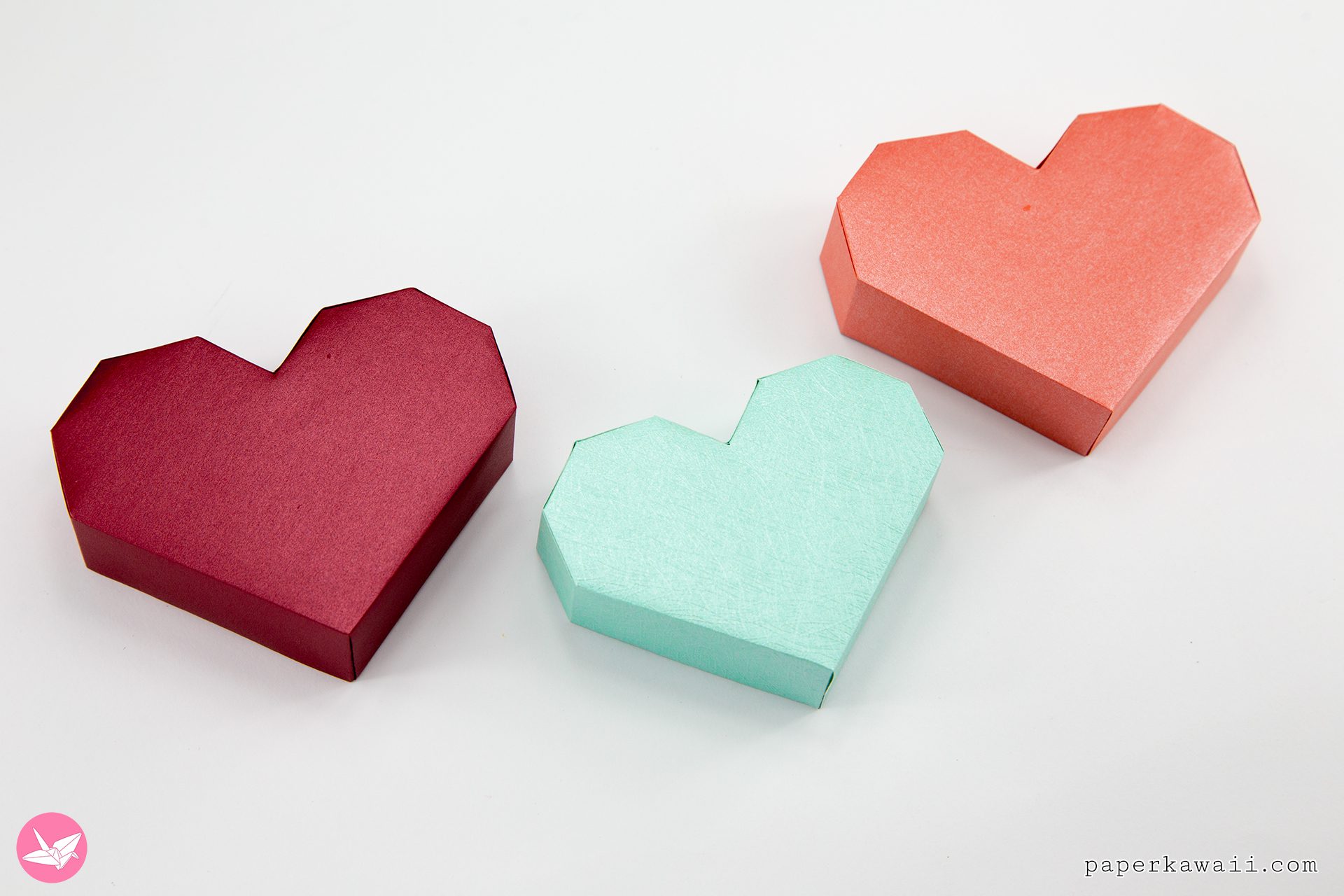 Valentines Heart Box Diy Paper Kawaii 04
