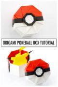 Origami Pokeball Box Tutorial Paper Kawaii 06 120x180