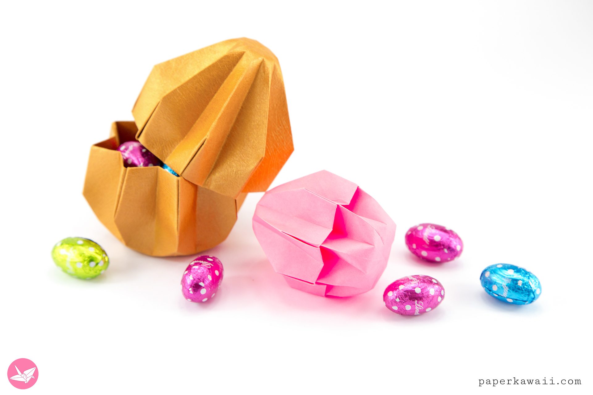 Origami Easter Egg Box Tutorial Paper Kawaii 05