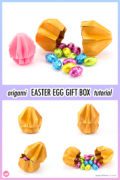 Origami Easter Egg Gift Box Tutorial Paper Kawaii 120x180