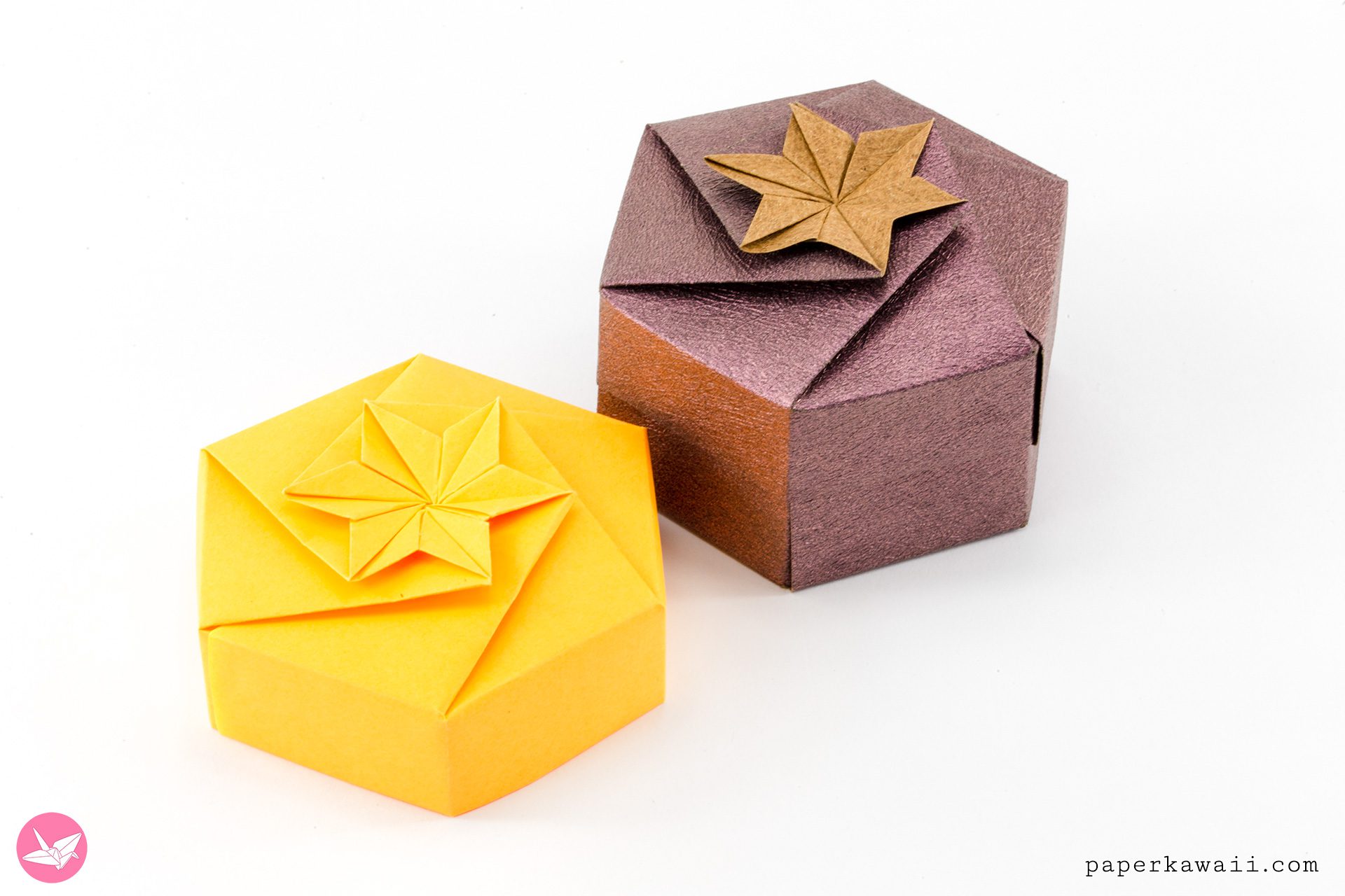 Download Origami Hexagonal Gift Box Tutorial Paper Kawaii