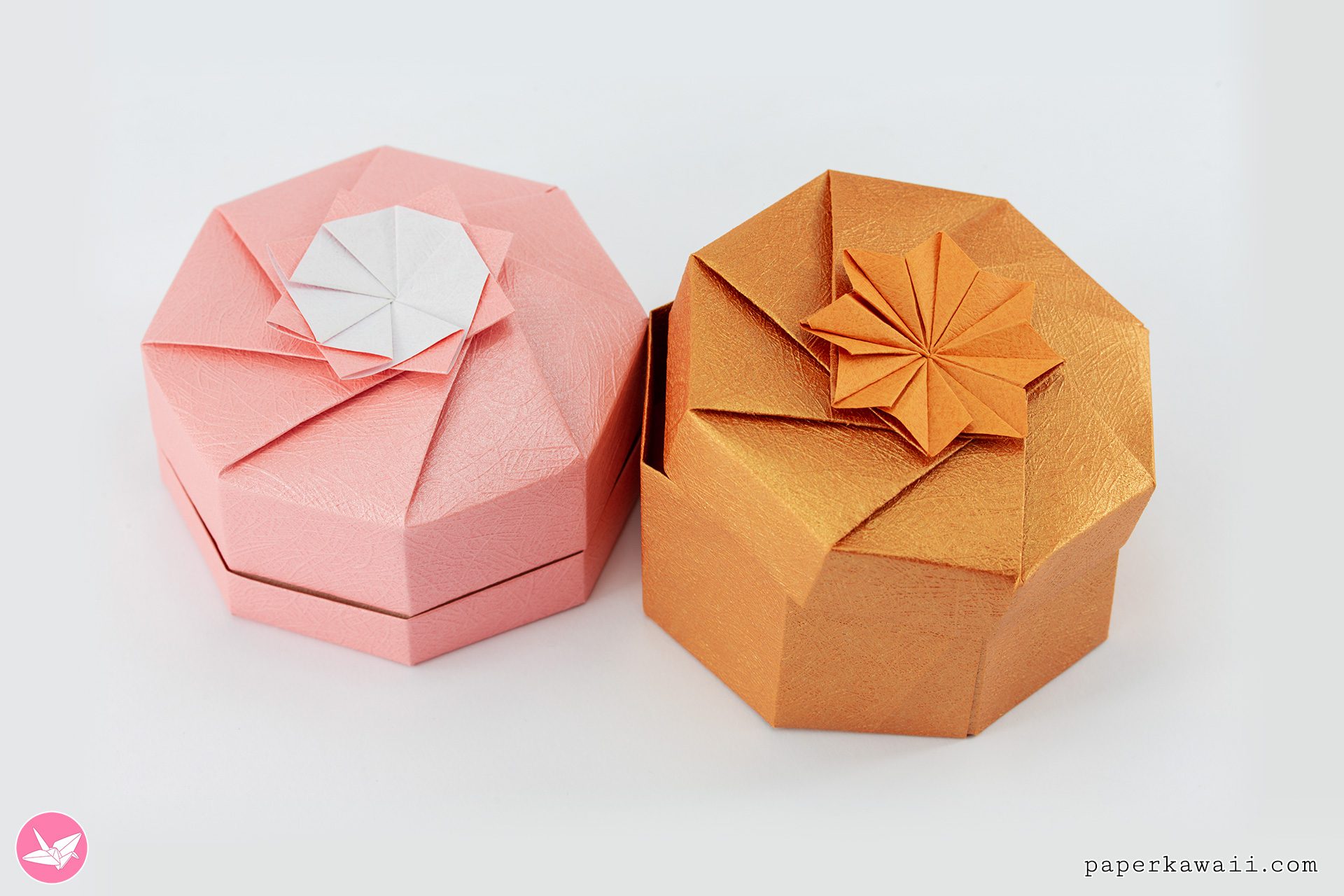 Origami Octagonal Box Tutorial Paper Kawaii 08