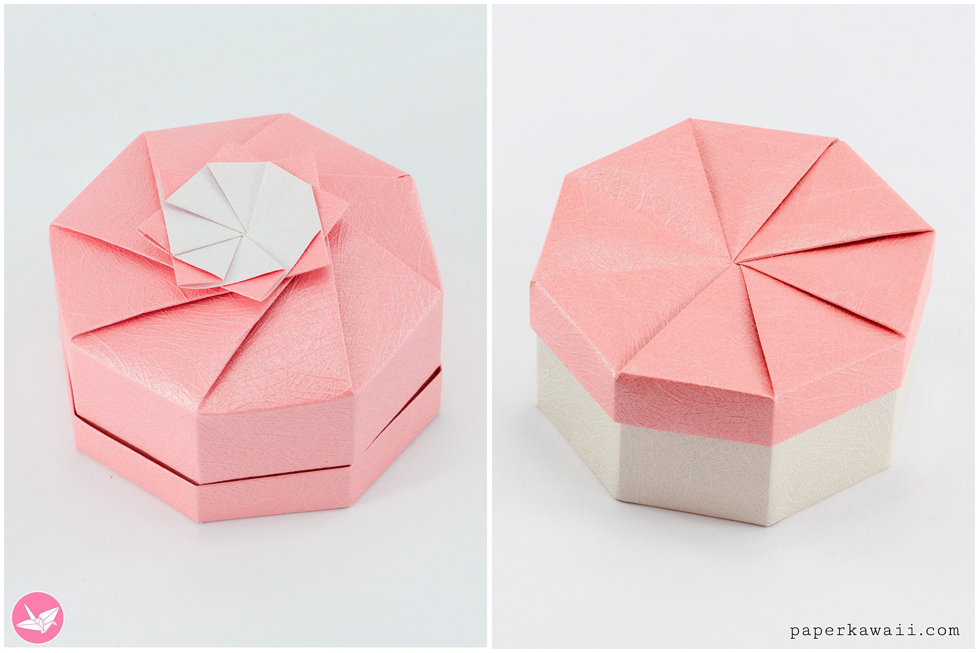 Origami Octagonal Box Tutorial Paper Kawaii 10