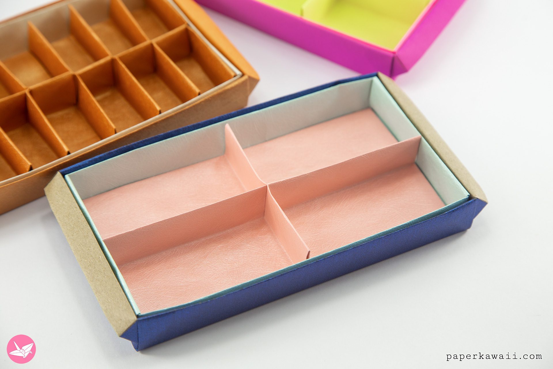 Origami Tray Divider Tutorial Paper Kawaii 03