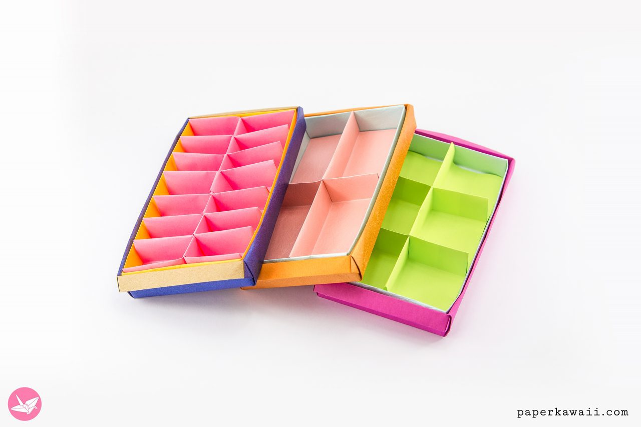 Origami Tray Divider Tutorial Paper Kawaii 07