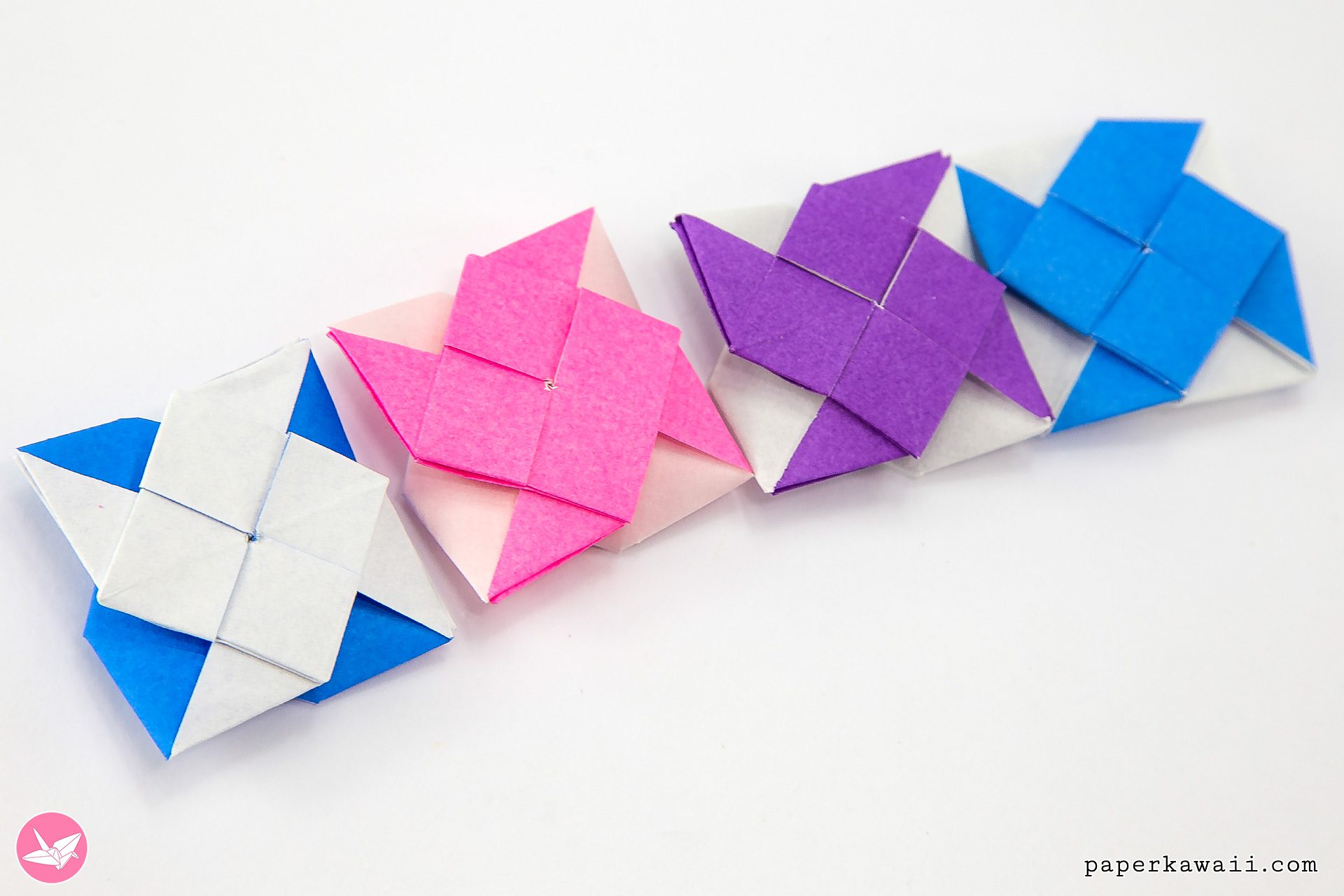 Origami Double Pinwheel Tutorial Paper Kawaii 05