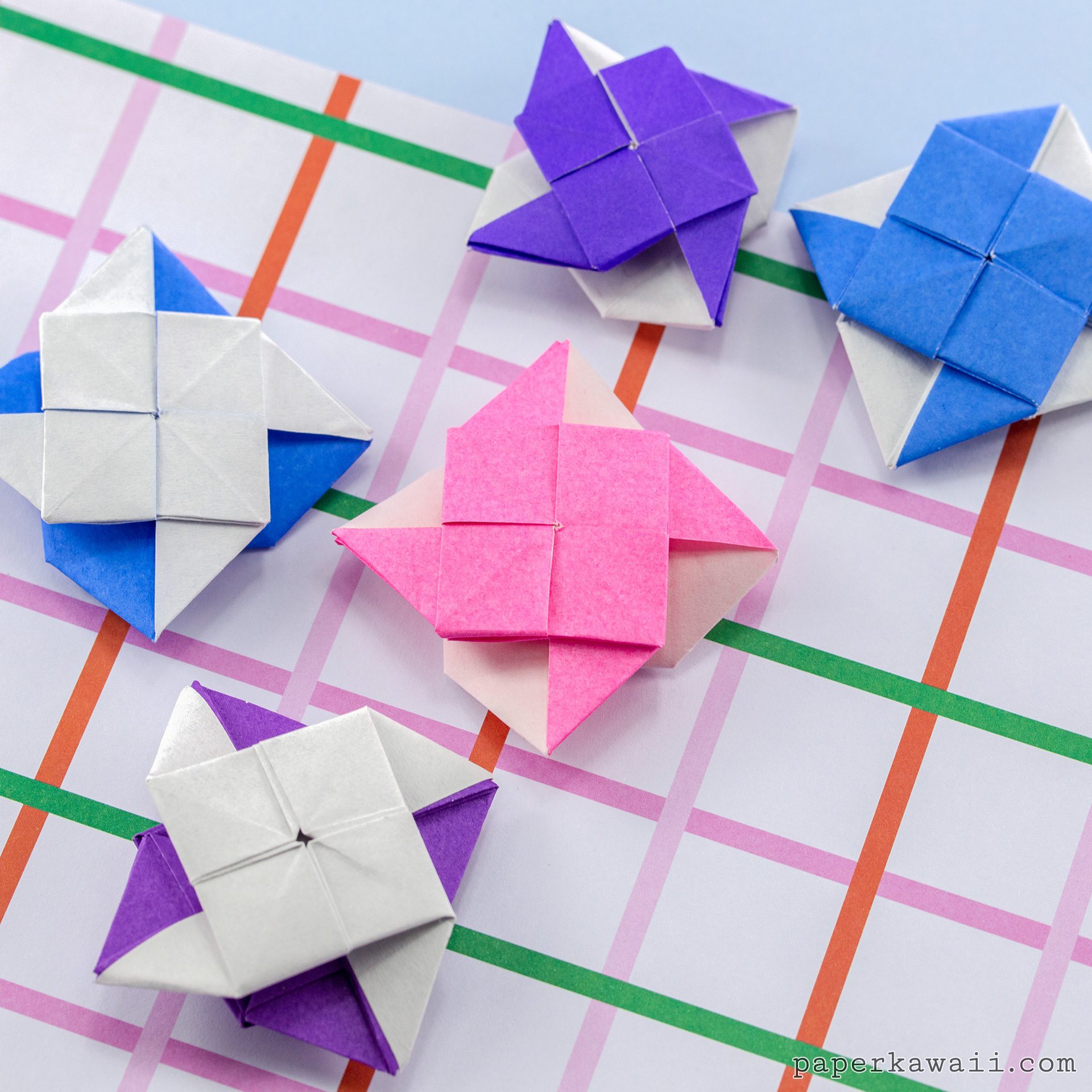 Origami Double Pinwheel Tutorial Paper Kawaii 06